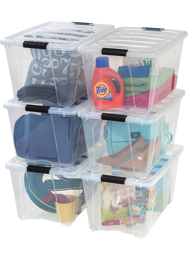 Stackable Plastic Storage Bins