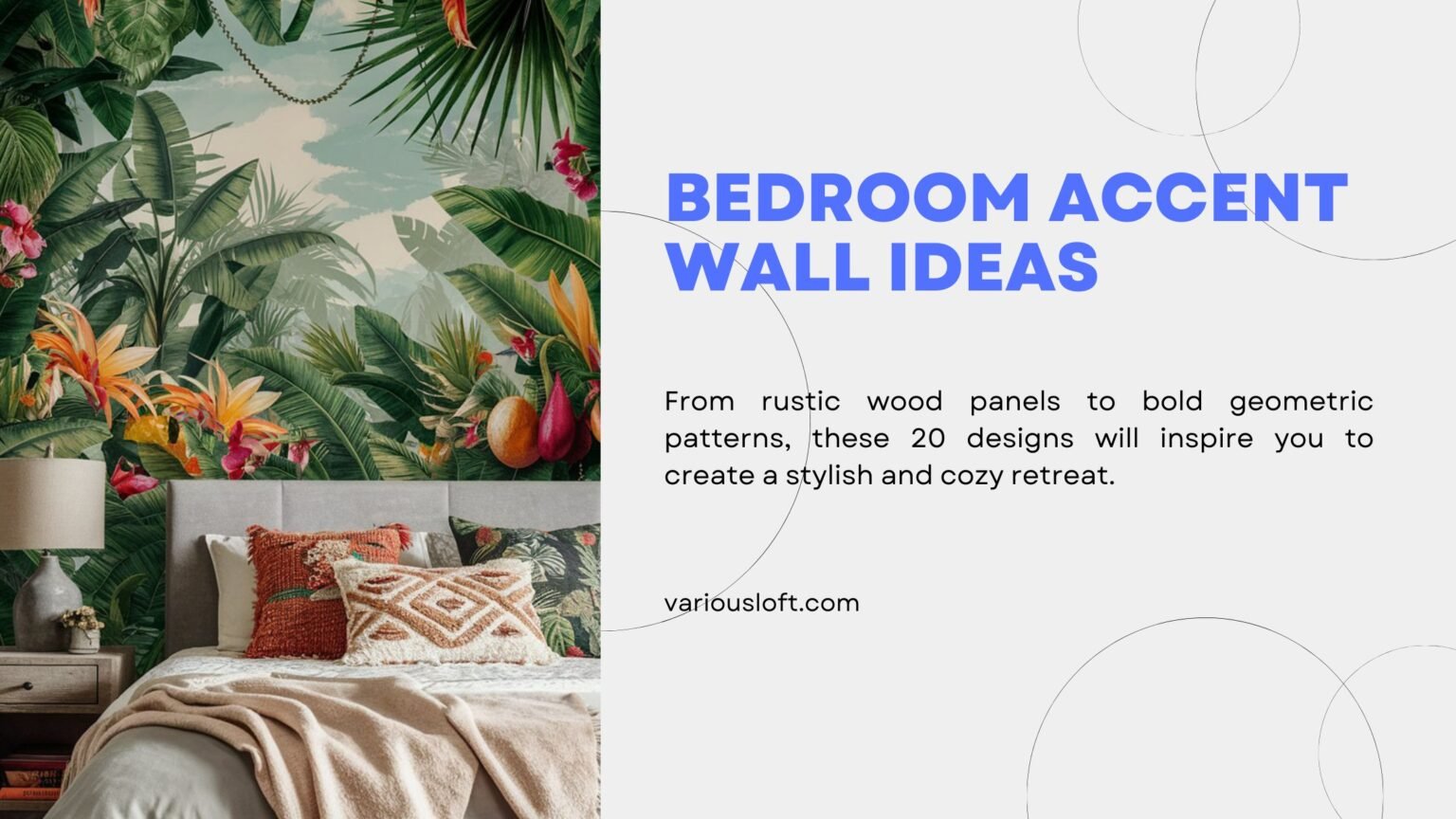 Curated visual reference: Penthouse Tropical Accent Wall Ideas Reference: Bedroom Accent Wall Ideas
