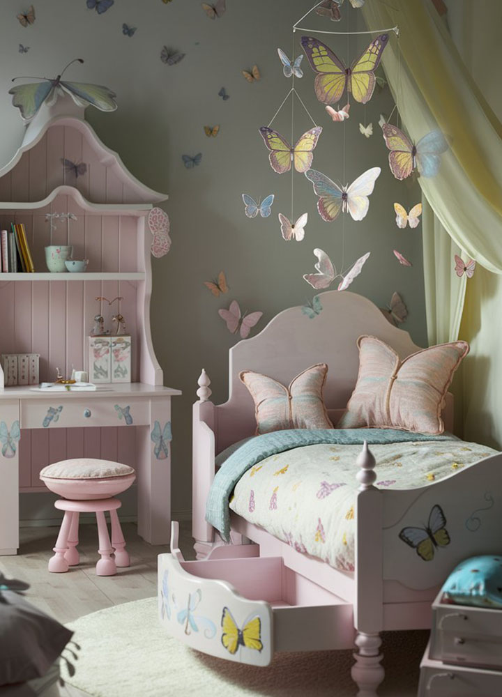 Butterfly-Themed Rooms for Kids