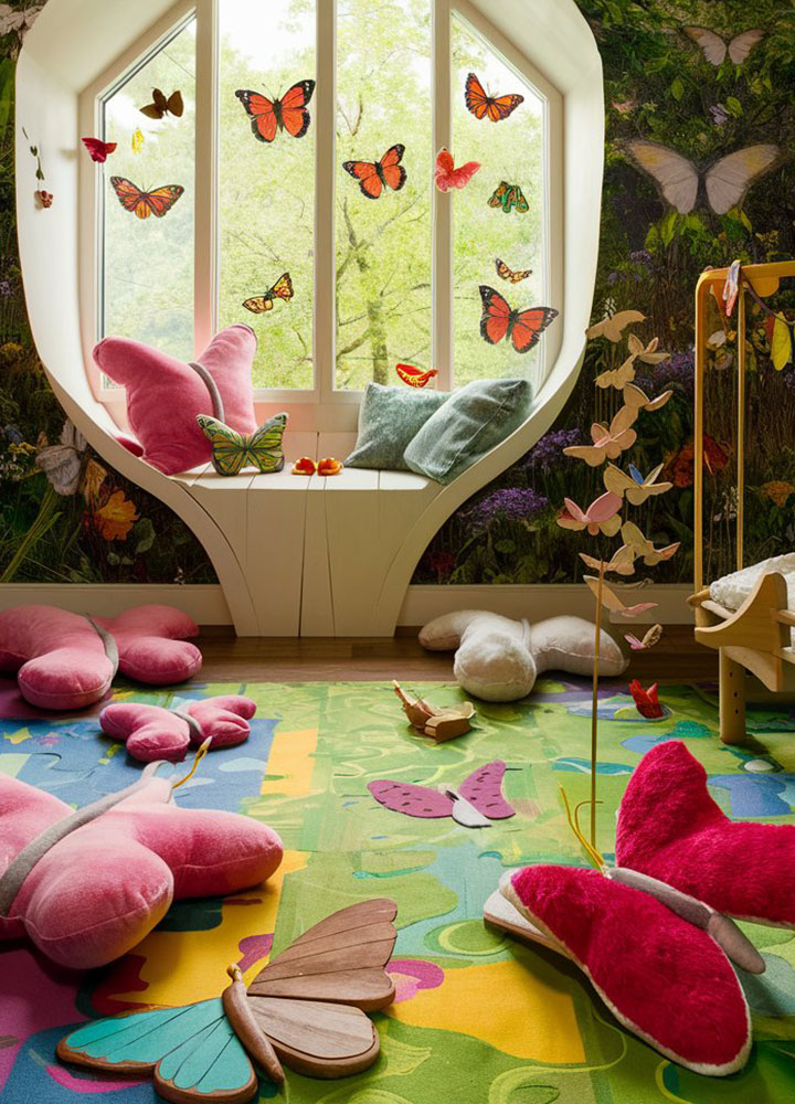 Butterfly-Themed Rooms for Kids