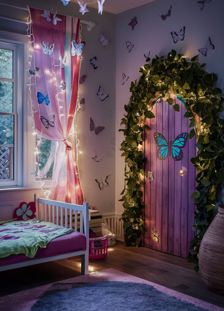 Butterfly-Themed Rooms for Kids