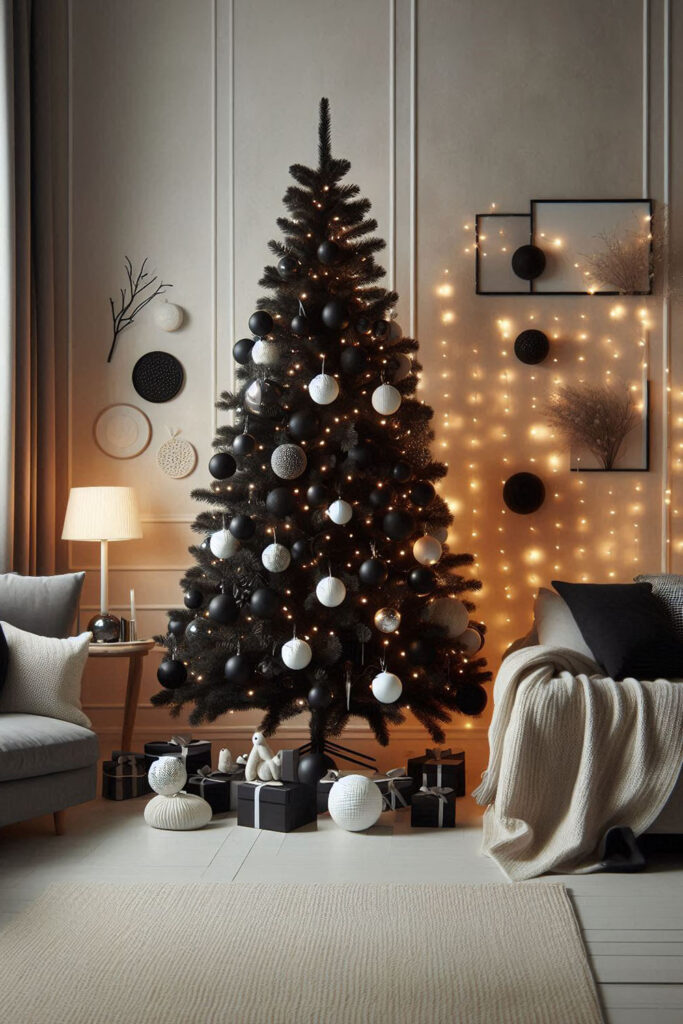 Black and White Christmas Decor