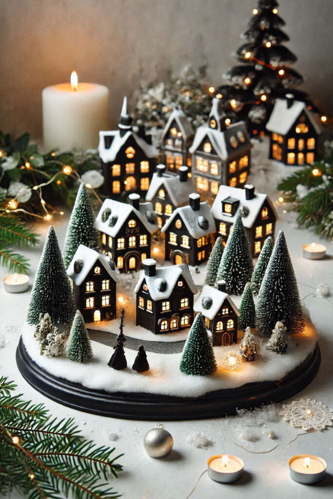 Black and White Christmas Decor