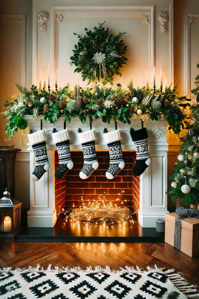 Black and White Christmas Decor