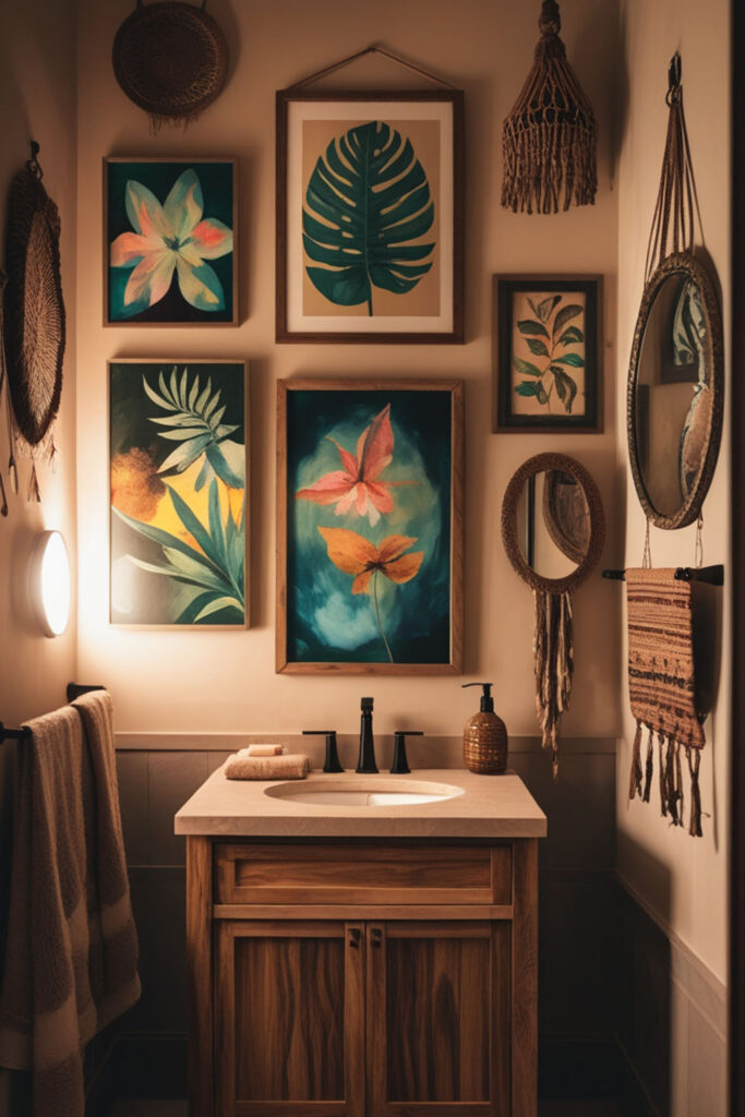 bohemian bathroom