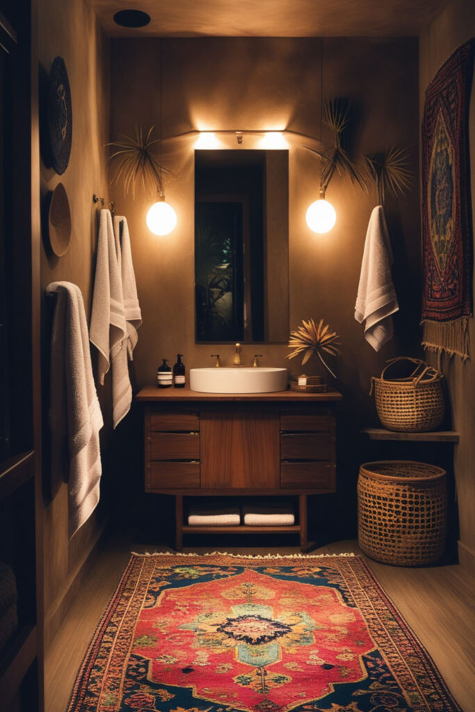 bohemian bathroom