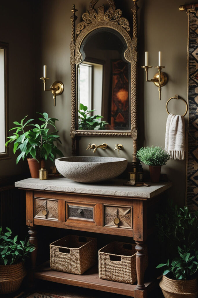 bohemian bathroom