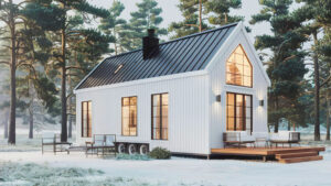 tiny white houses