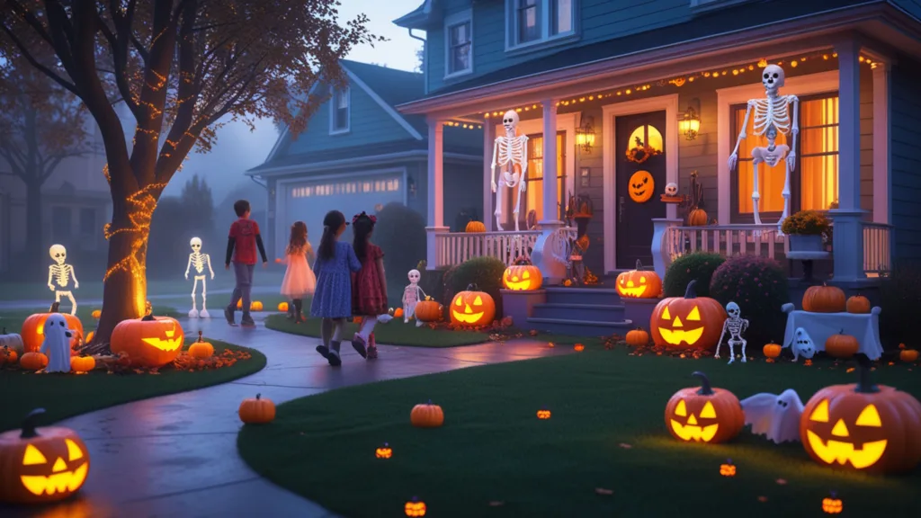 outdoor Halloween decor