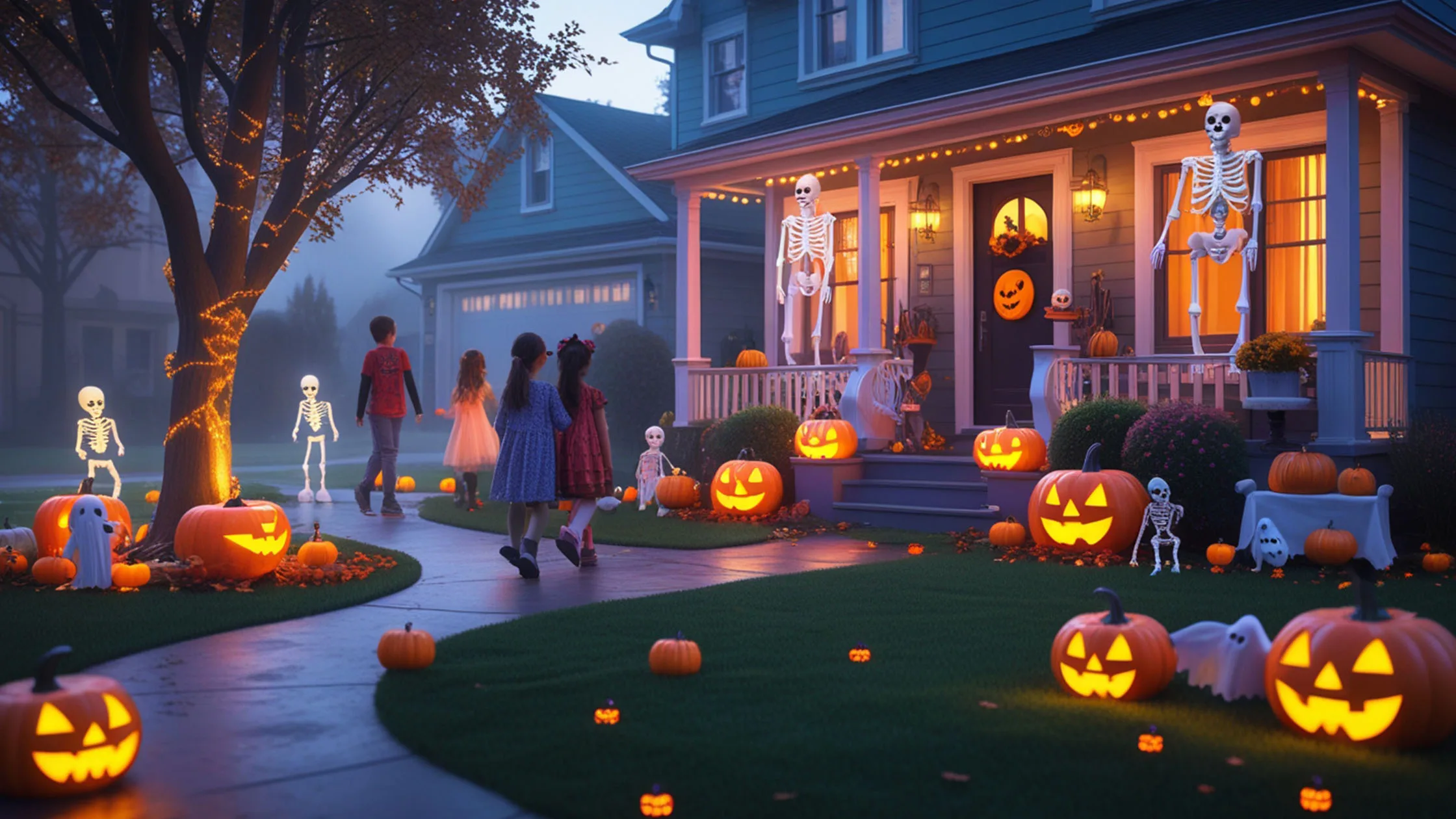 outdoor Halloween decor