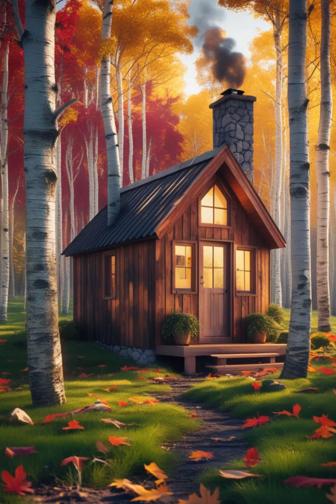small aesthetic cabin