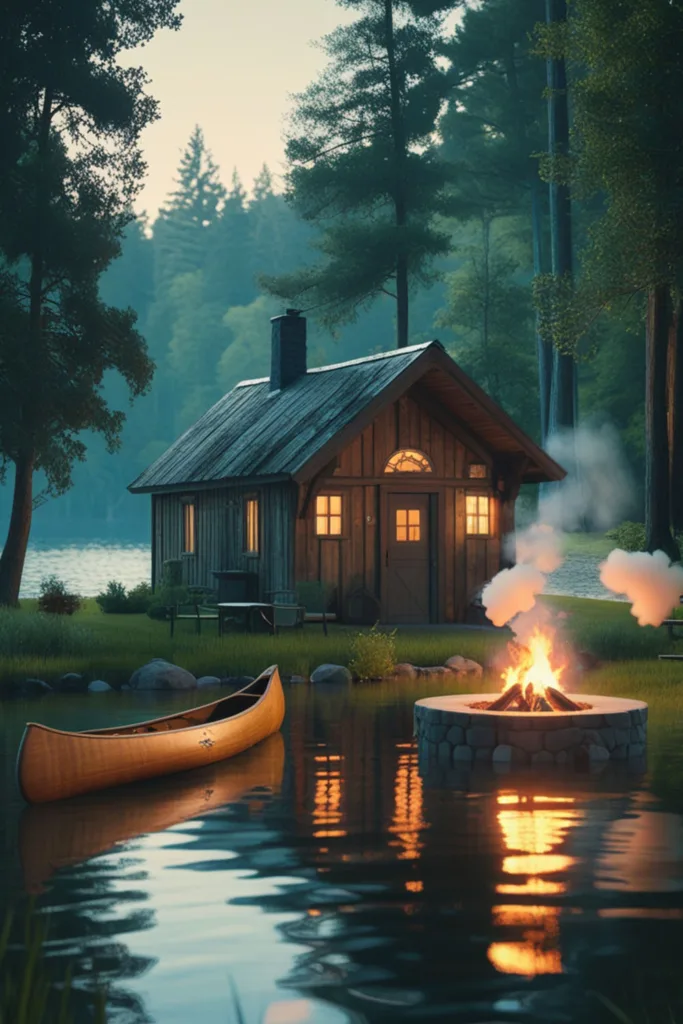 small aesthetic cabin