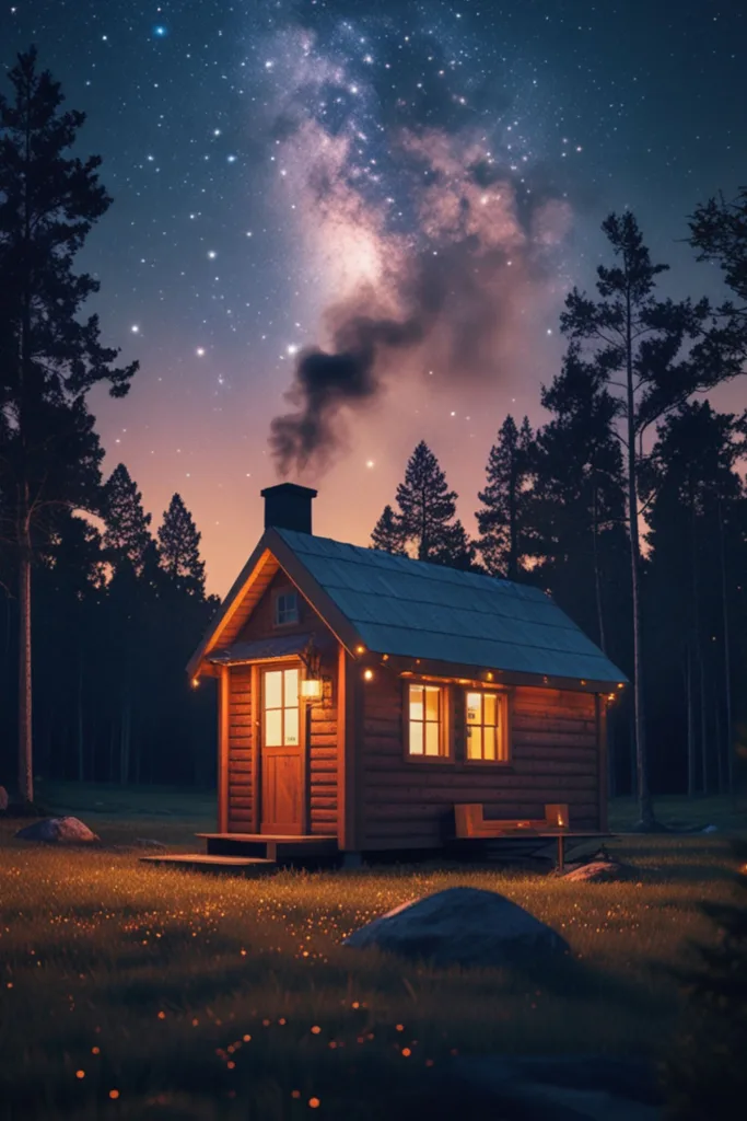 small aesthetic cabin
