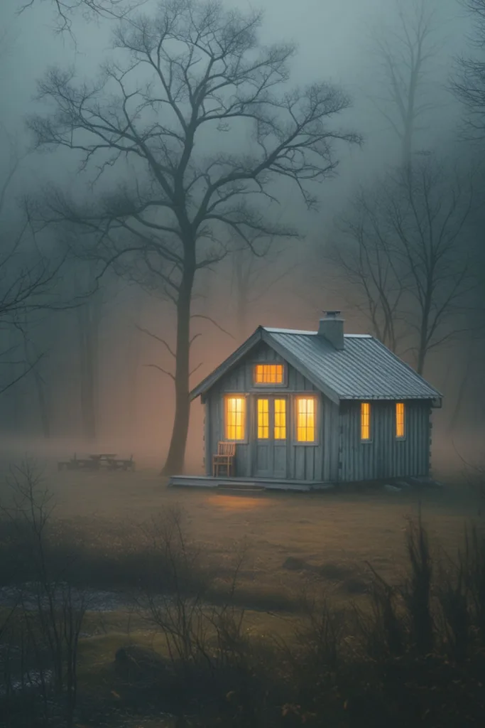 small aesthetic cabin