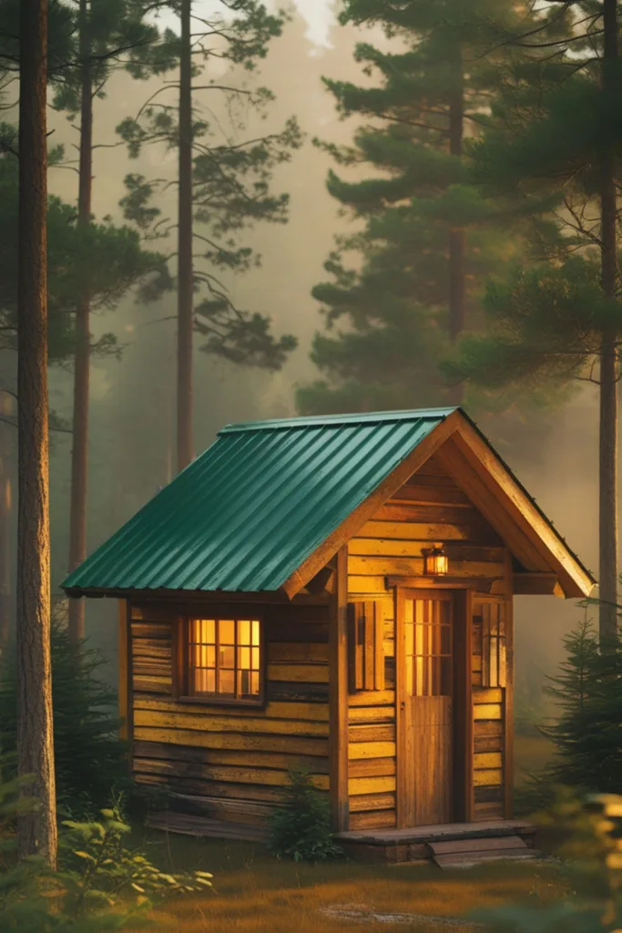 small aesthetic cabin