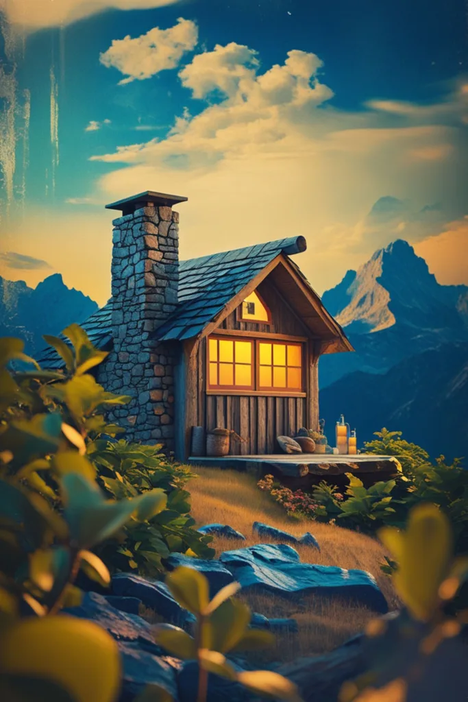 small aesthetic cabin