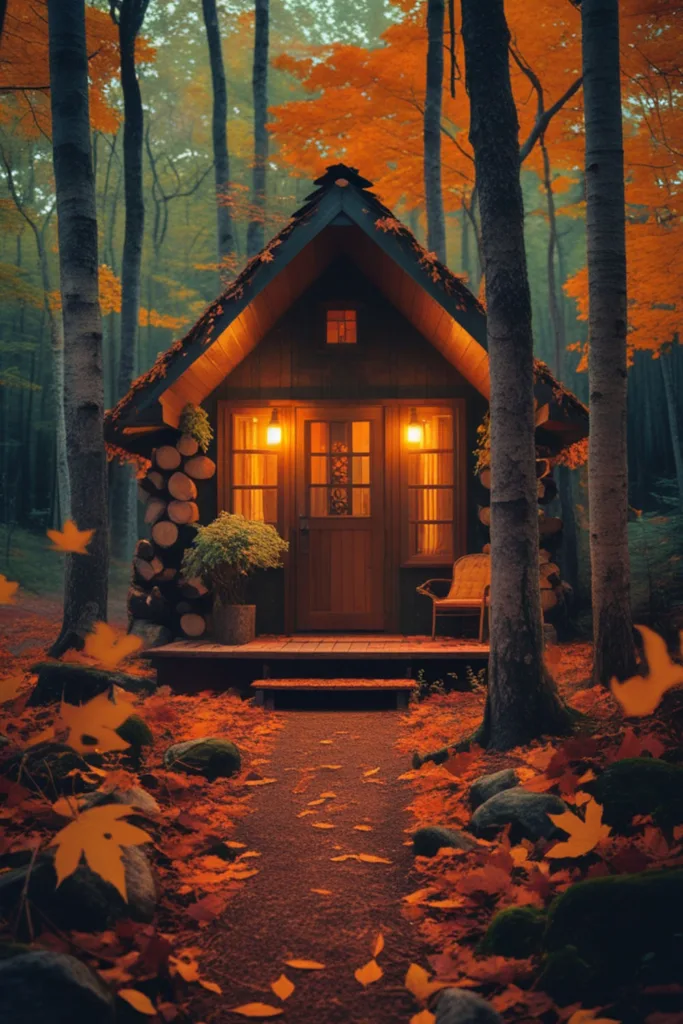 small aesthetic cabin