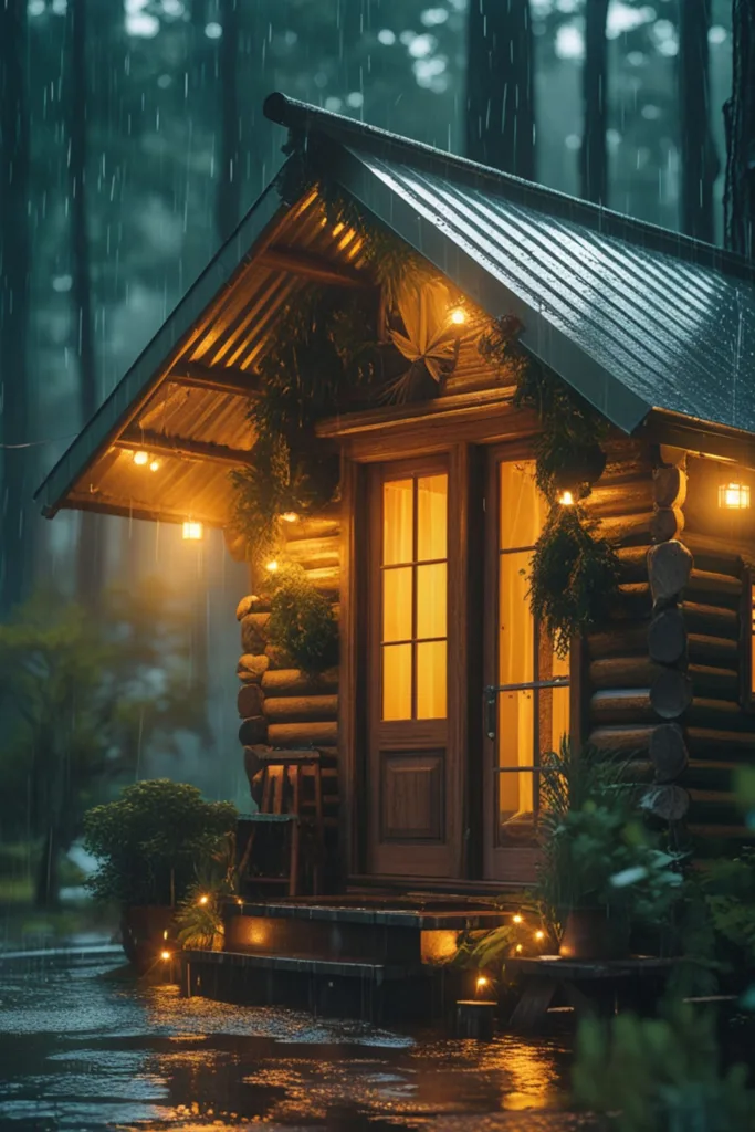 small aesthetic cabin
