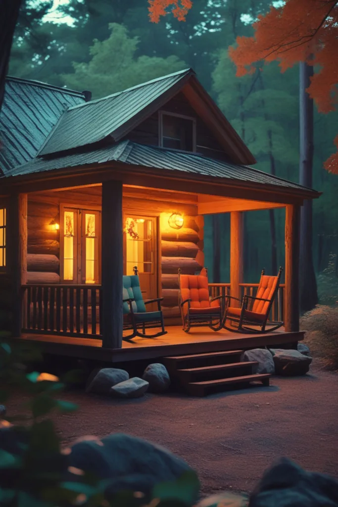 small aesthetic cabin