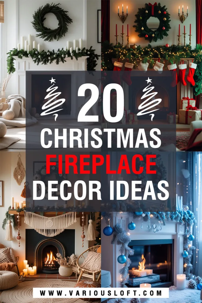 Christmas fireplace decor ideas
