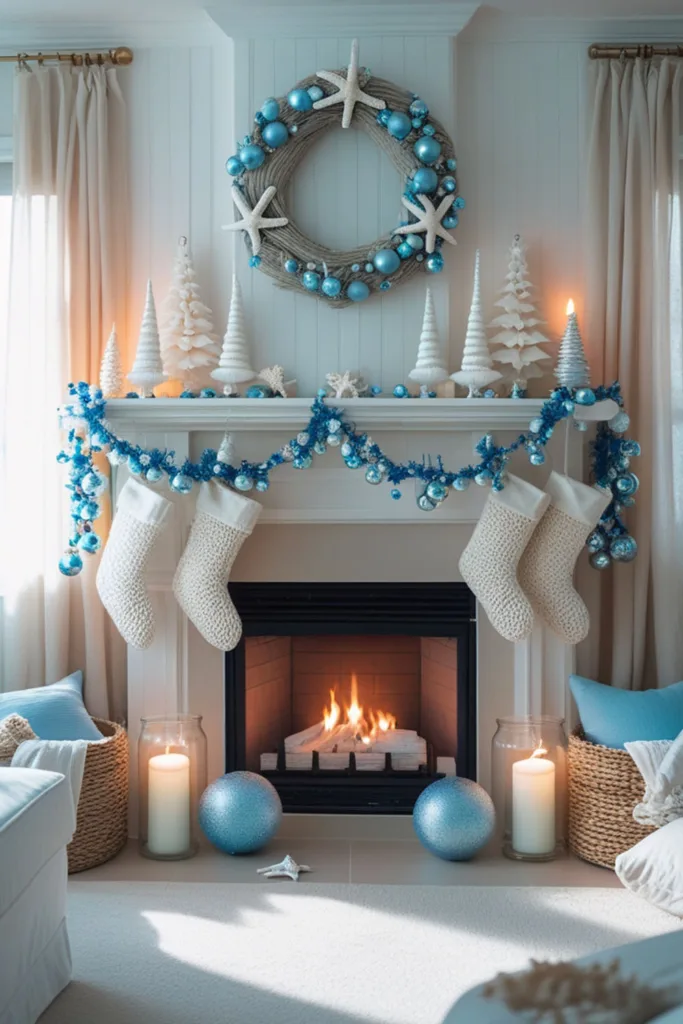 Christmas fireplace decor ideas