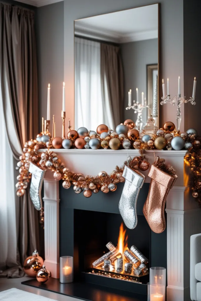 Christmas fireplace decor ideas