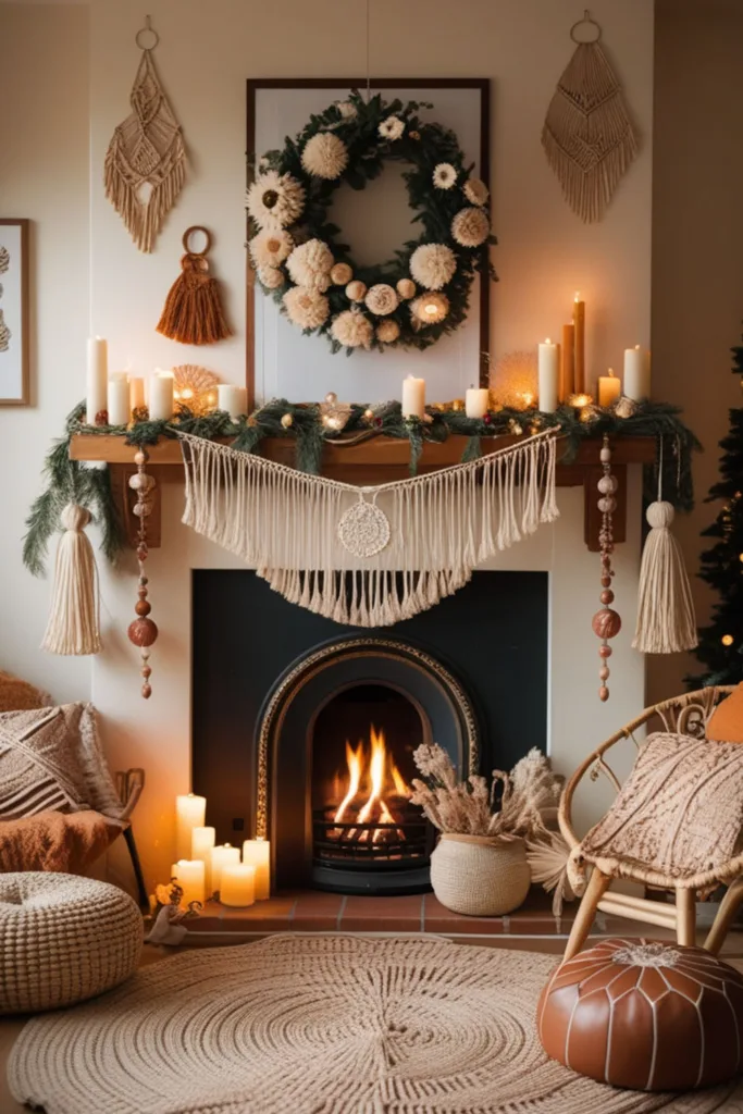 Christmas fireplace decor ideas