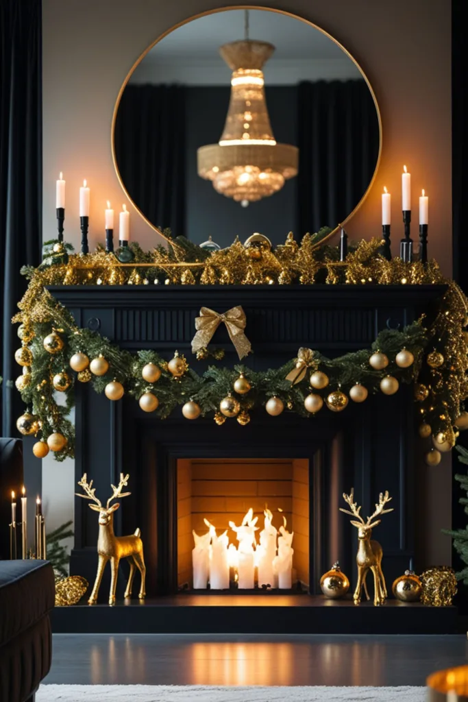 Christmas fireplace decor ideas
