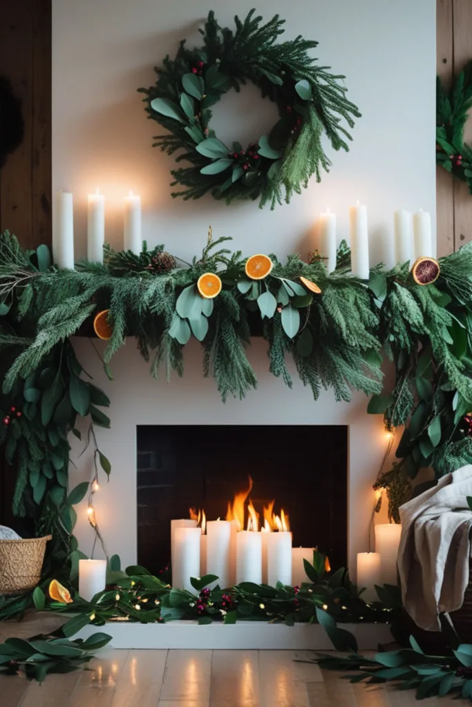 Christmas fireplace decor ideas