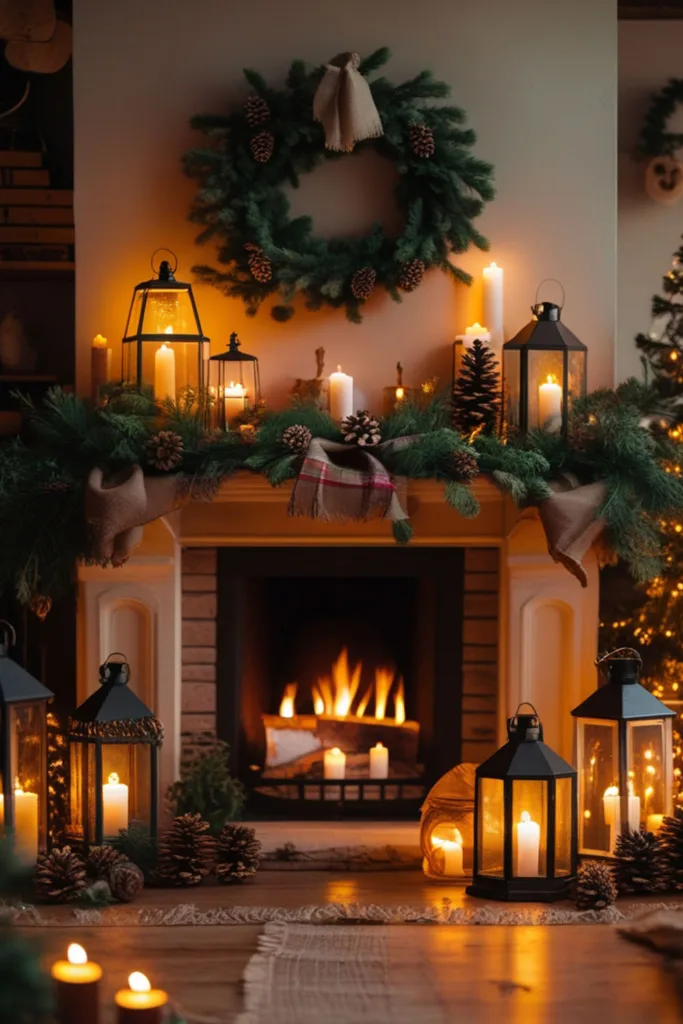 Christmas fireplace decor ideas