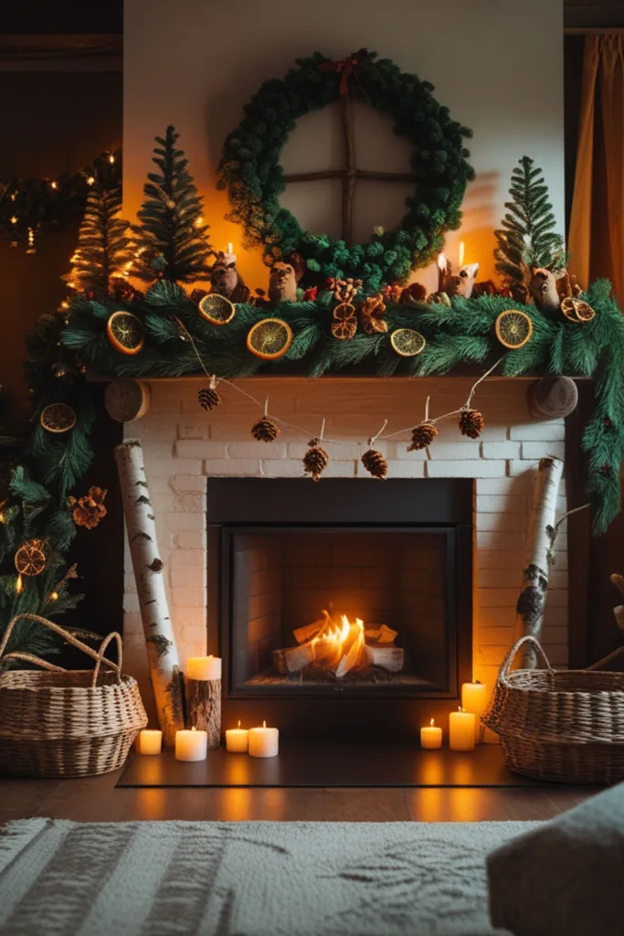 Christmas fireplace decor ideas