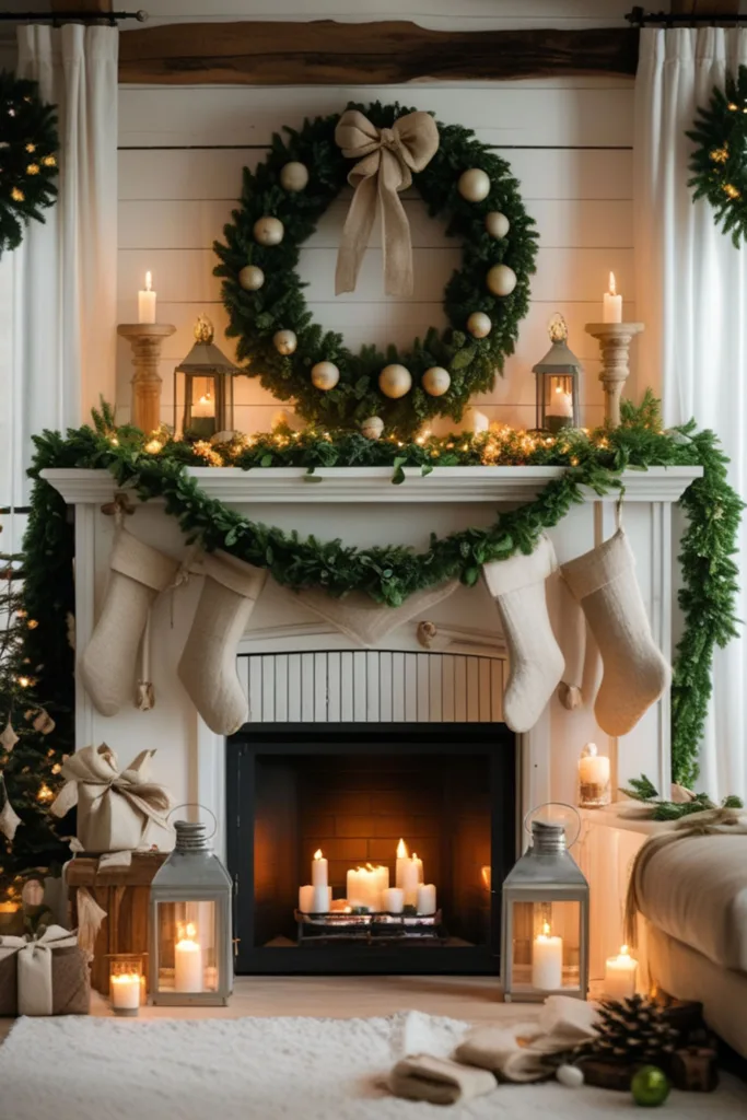 Christmas fireplace decor ideas