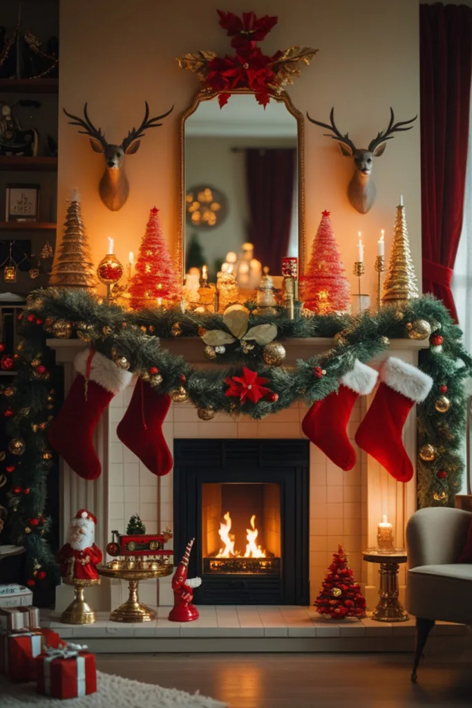 Christmas fireplace decor ideas
