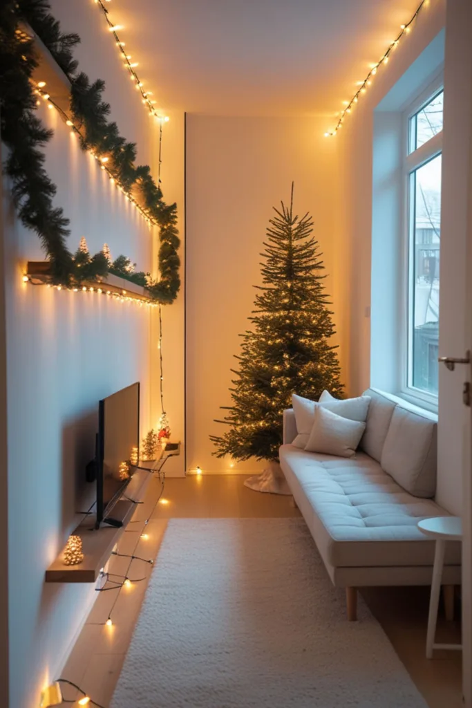 small living room for Christmas