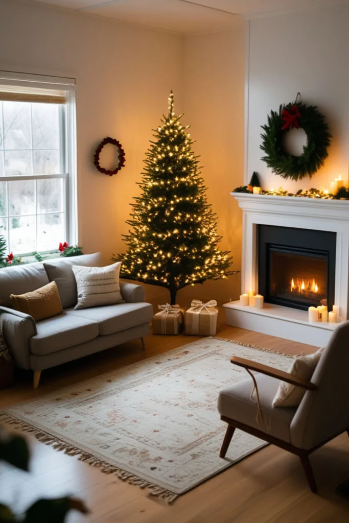 small living room for Christmas