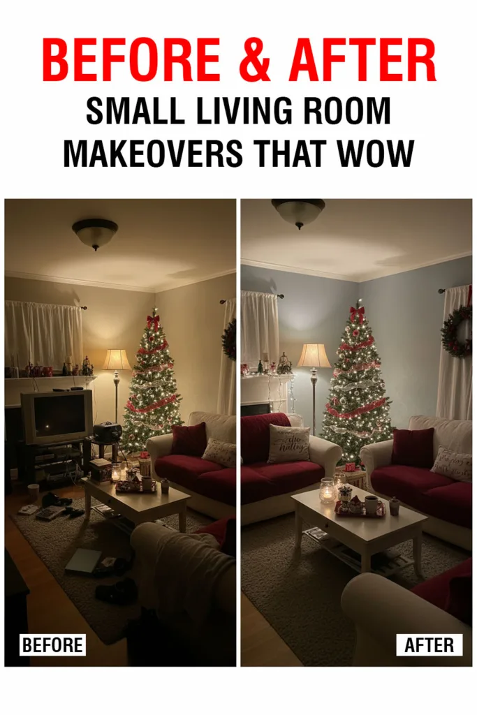 small living room for Christmas