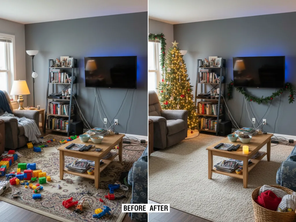 small living room for Christmas