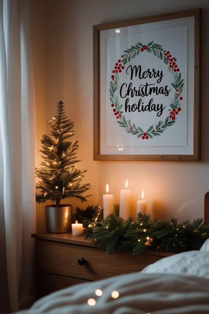 DIY Christmas bedroom